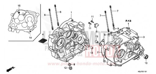 CRANKCASE (CRF100F) CRF100FC de 2012